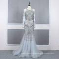 YY194 Long Sleeve Sequin Women Lady Elegant Beaded Evening Dresses